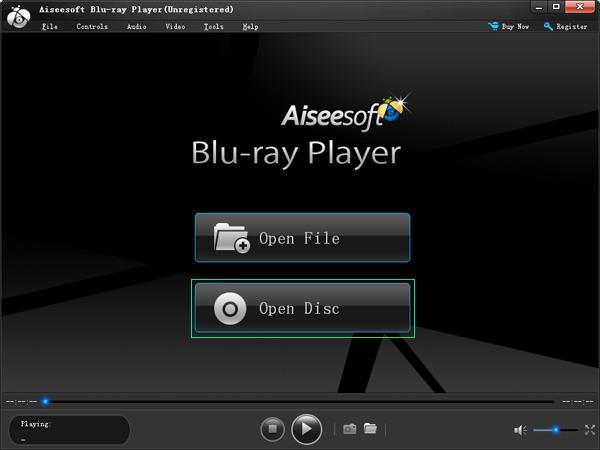 Interface principal do Blu-ray Player