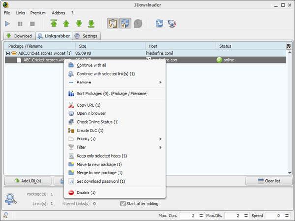 Download video with jdownloader