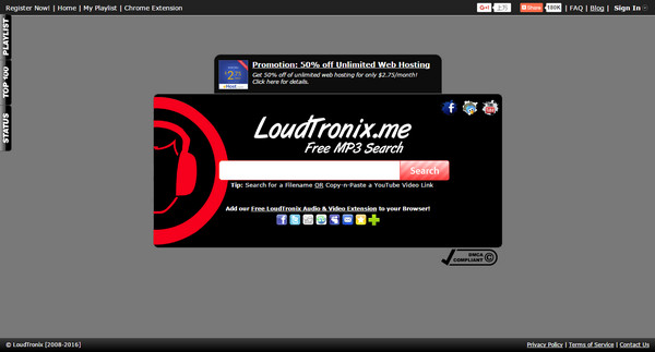 Entre no site do LoudTronix
