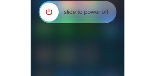 Arraste o botão para desligar seu iPhone
