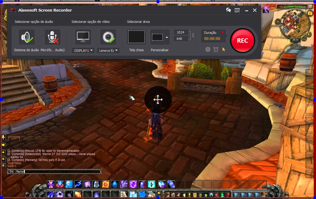 Capturar tela do PC para gravar gameplay