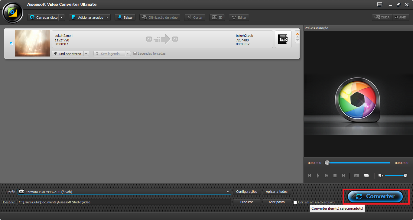 Finalizar a conversão de DivX para MPEG