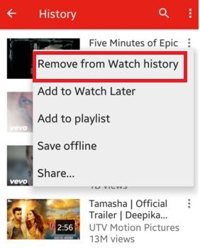 Cómo limpiar el historial de YouTube