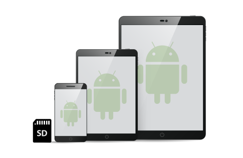 Compatible con smartphone y tablet Android y tarjetas SD
