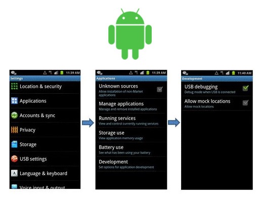 Depuración de USB en Android